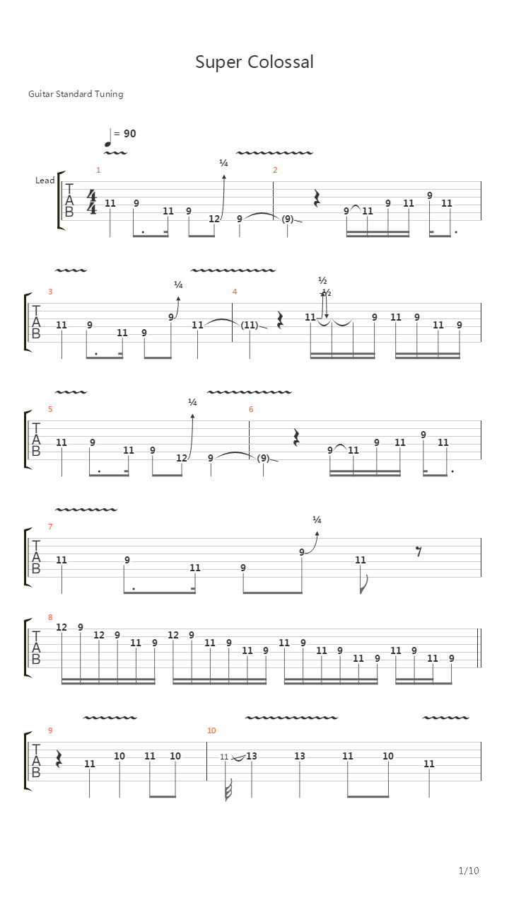 Super Colossal吉他谱