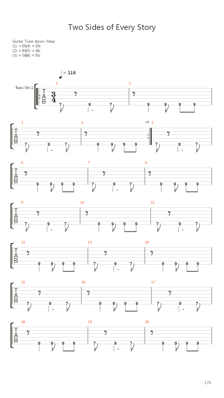 Two Sides Of Every Story吉他谱