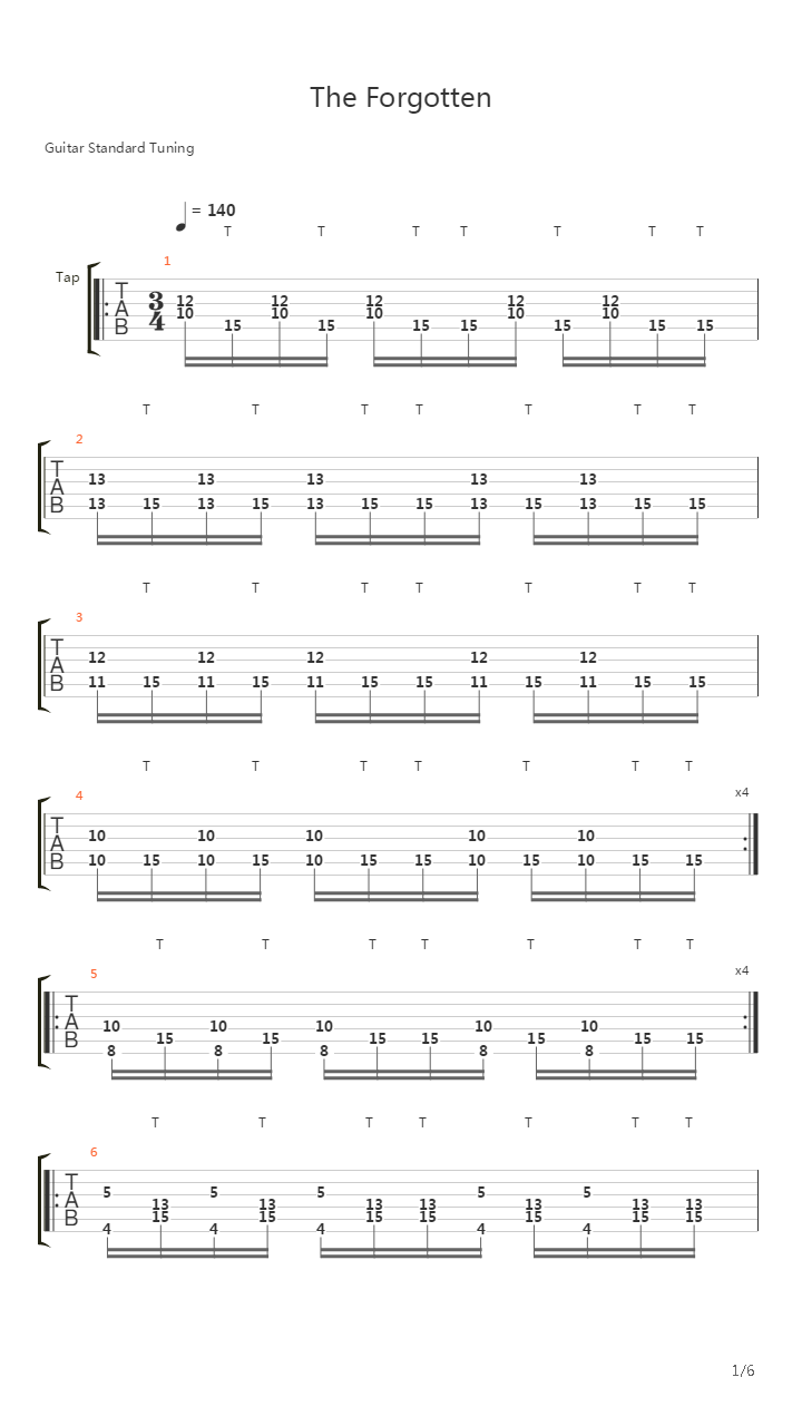 The Forgotten吉他谱