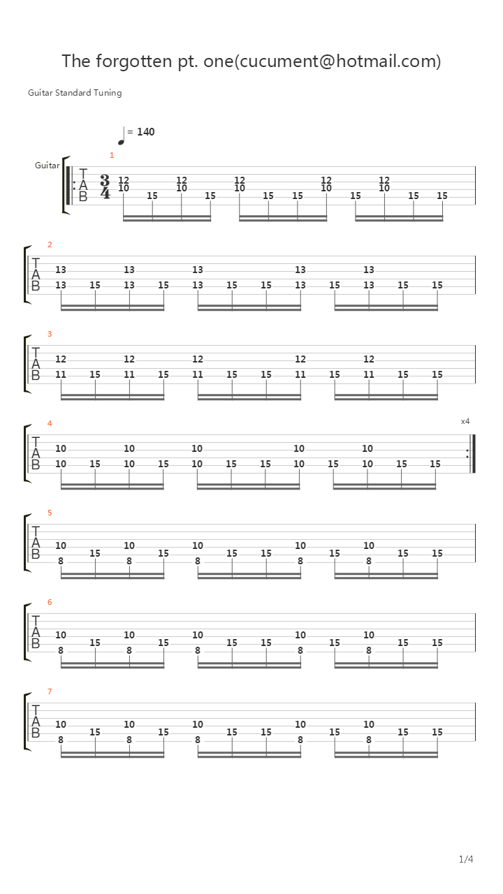 The Forgotten吉他谱