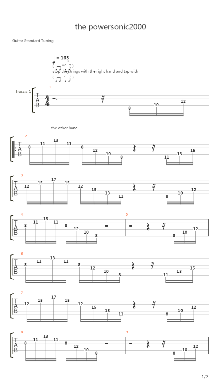 The Powercosmic 2000吉他谱
