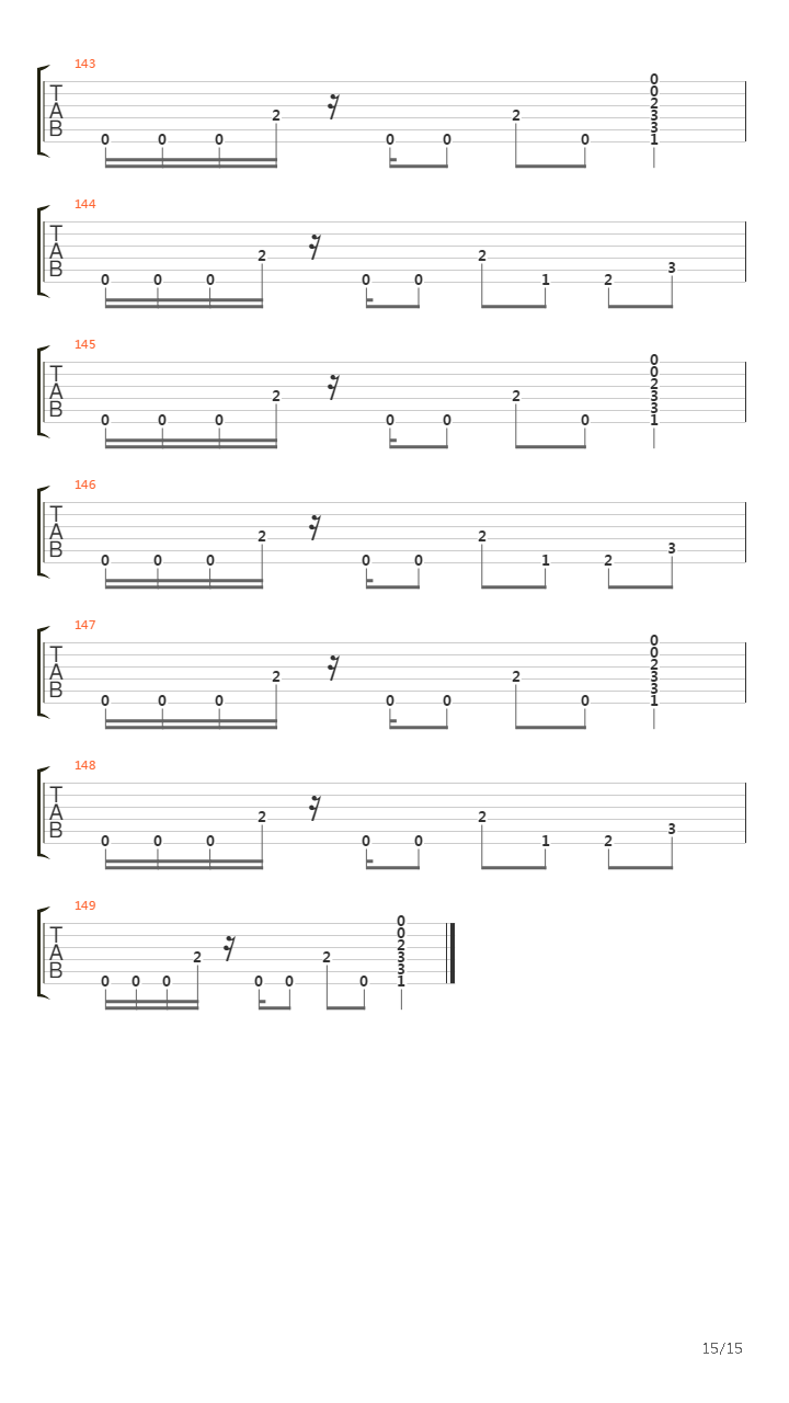 War吉他谱