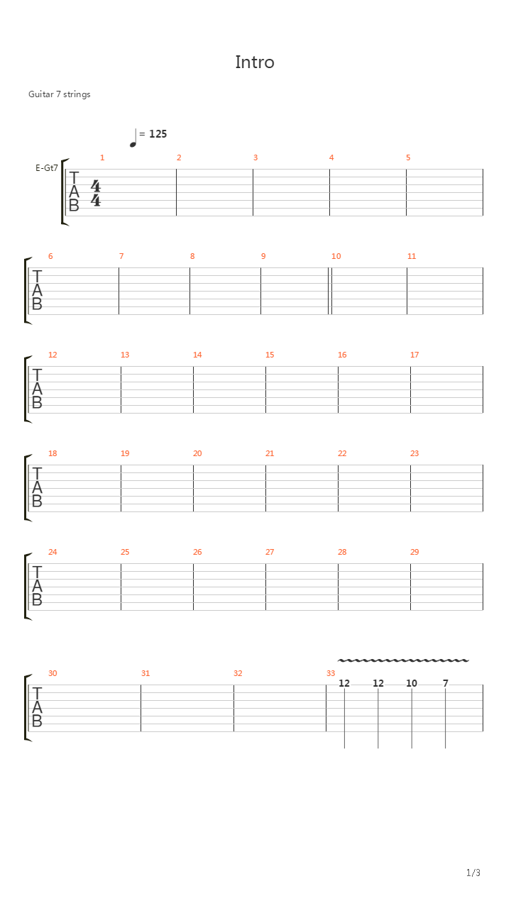 Intro吉他谱