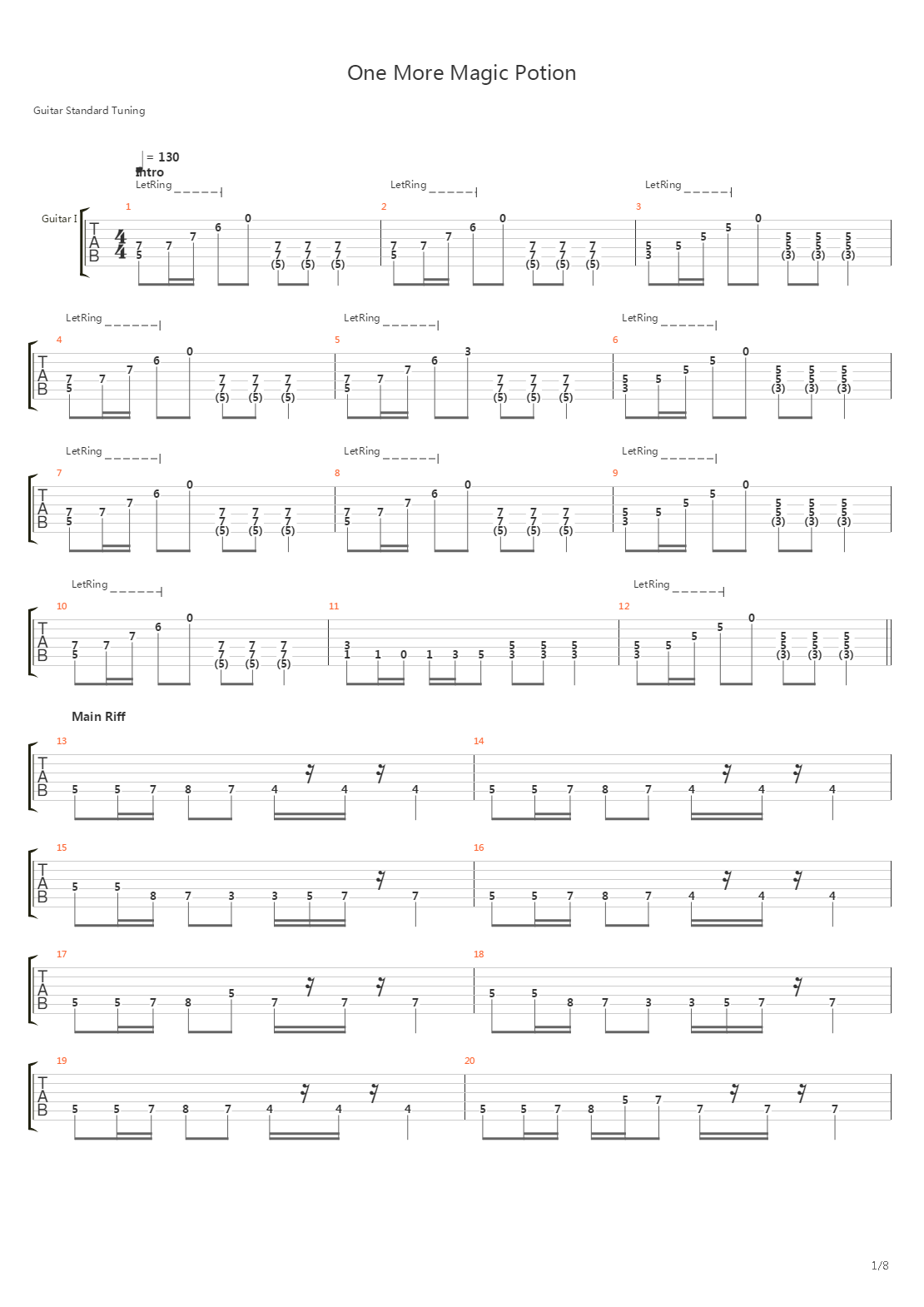 One More Magic Potion吉他谱