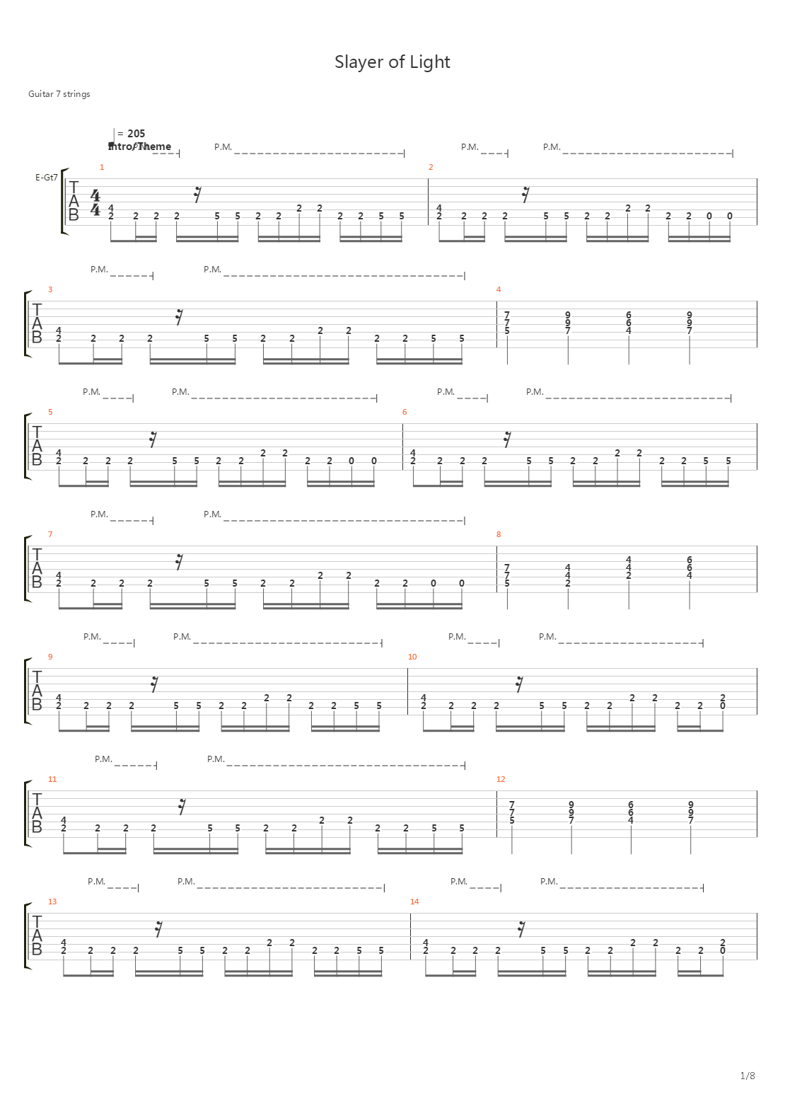 Slayer Of Light吉他谱