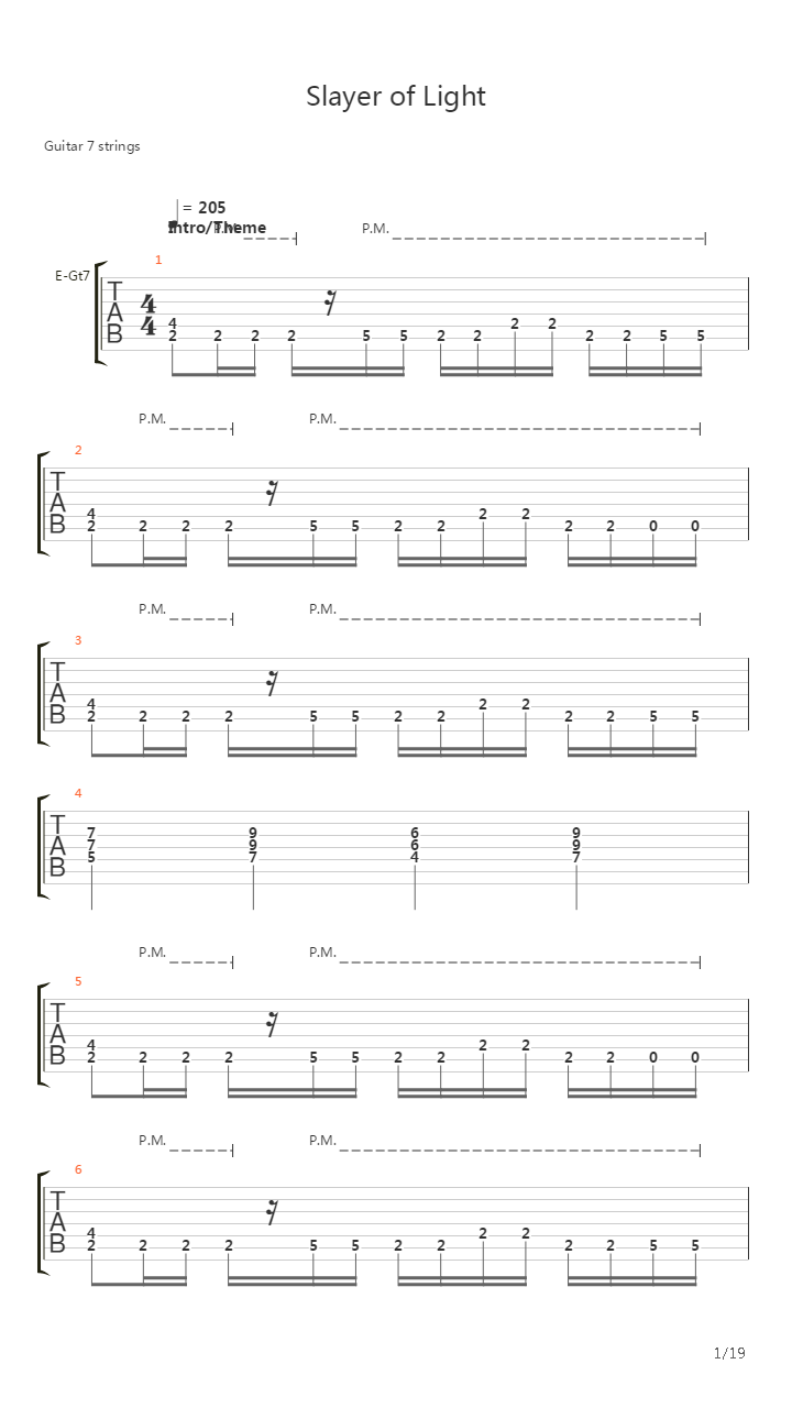 Slayer Of Light吉他谱