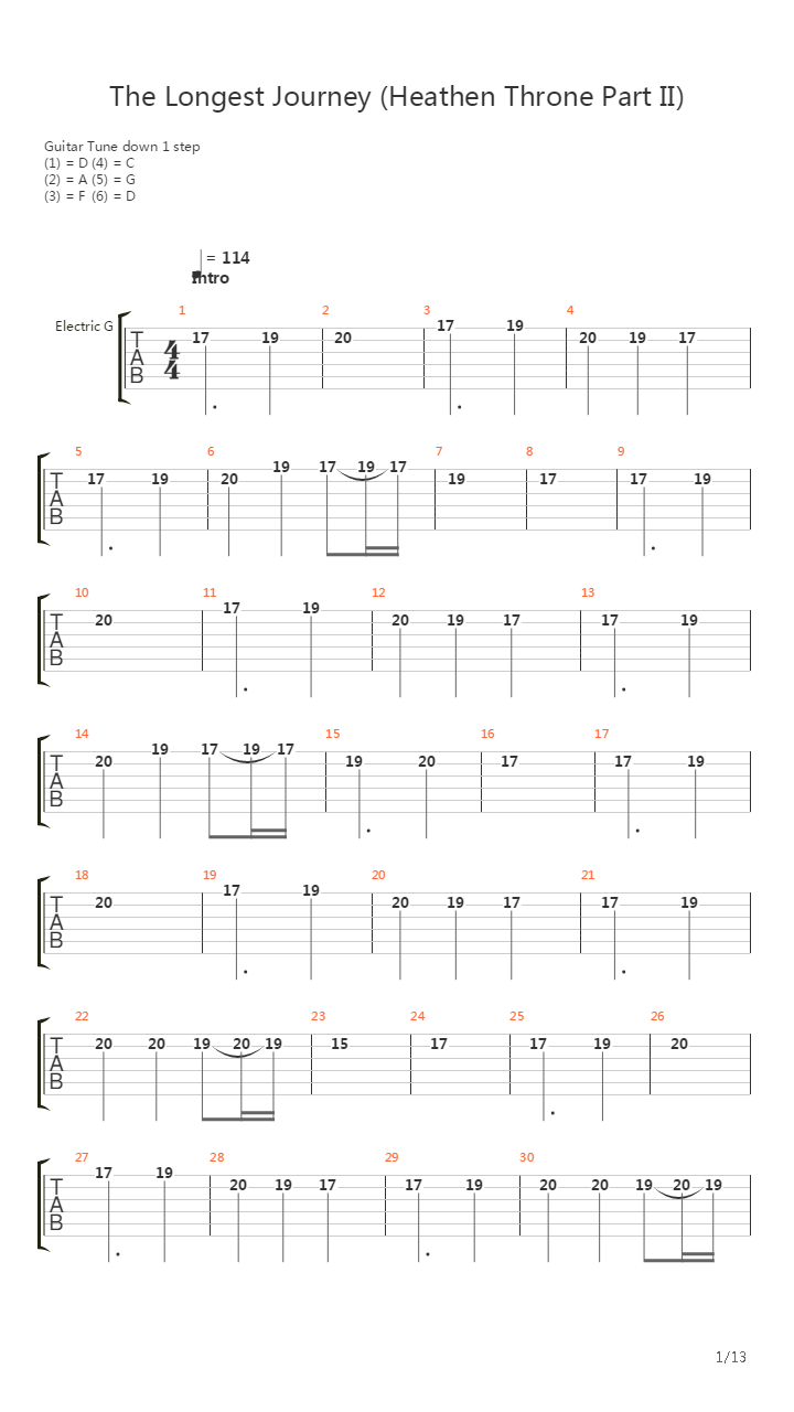 The Longest Journey吉他谱