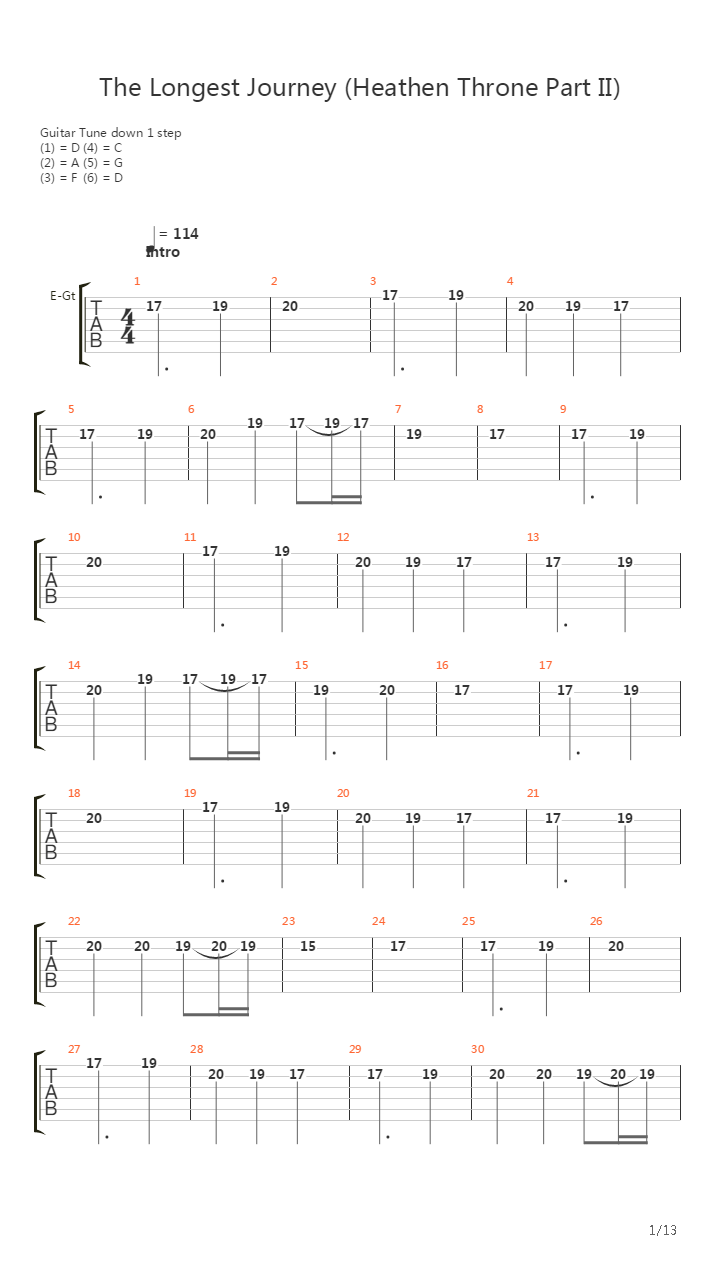 The Longest Journey吉他谱