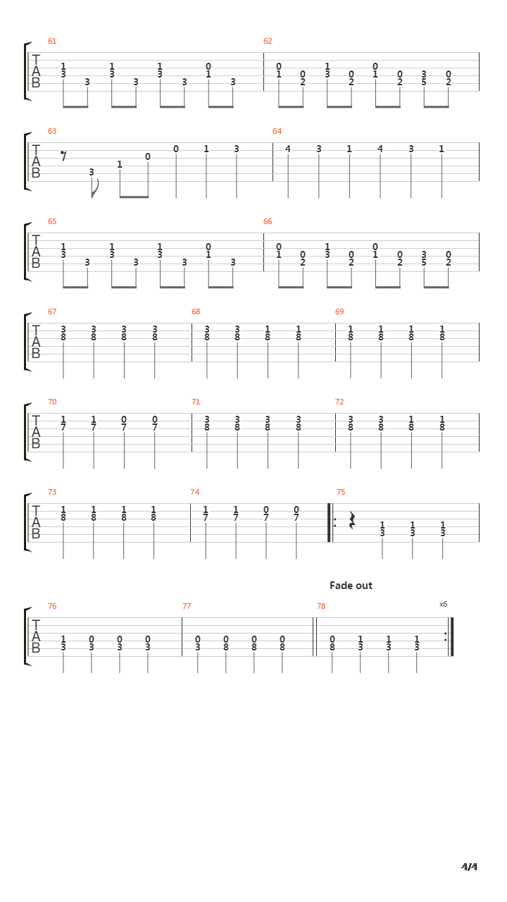 Exodus吉他谱