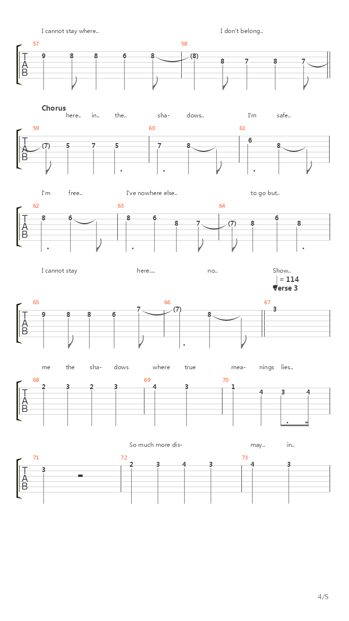 Exodus吉他谱