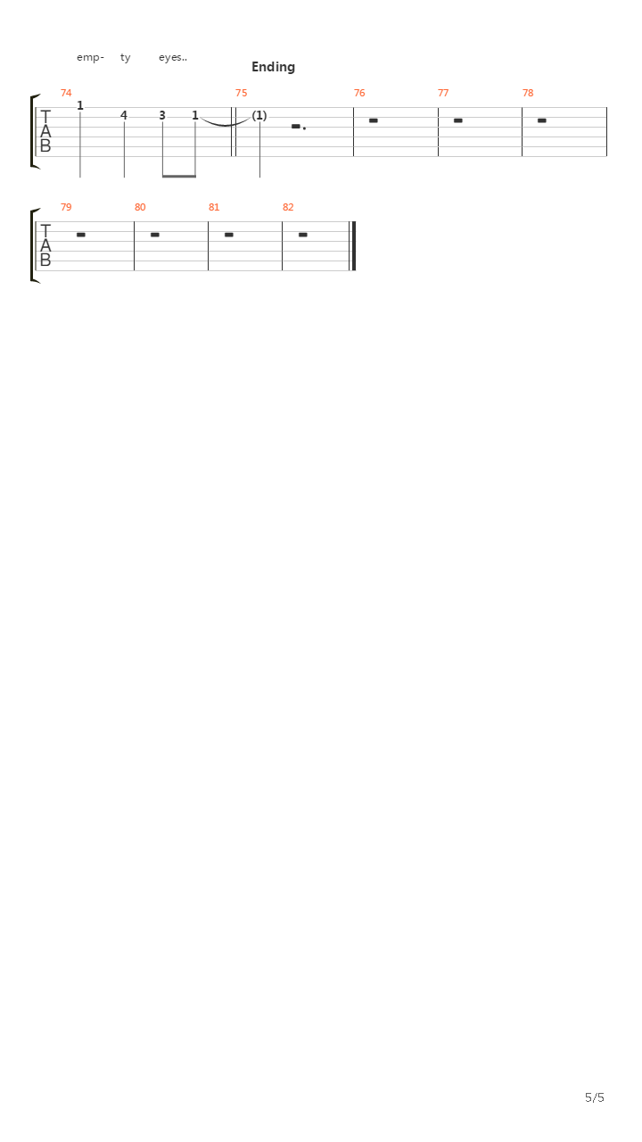 Exodus吉他谱