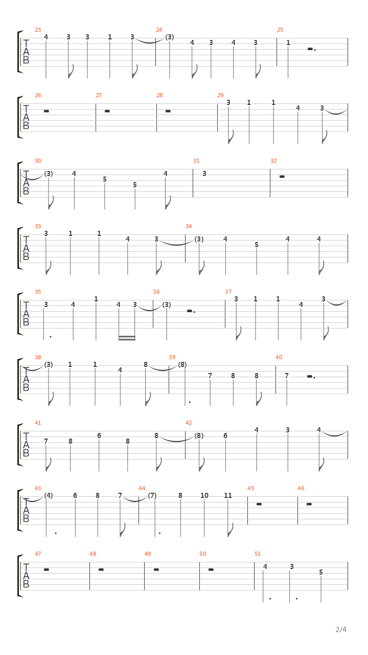 Exodus吉他谱