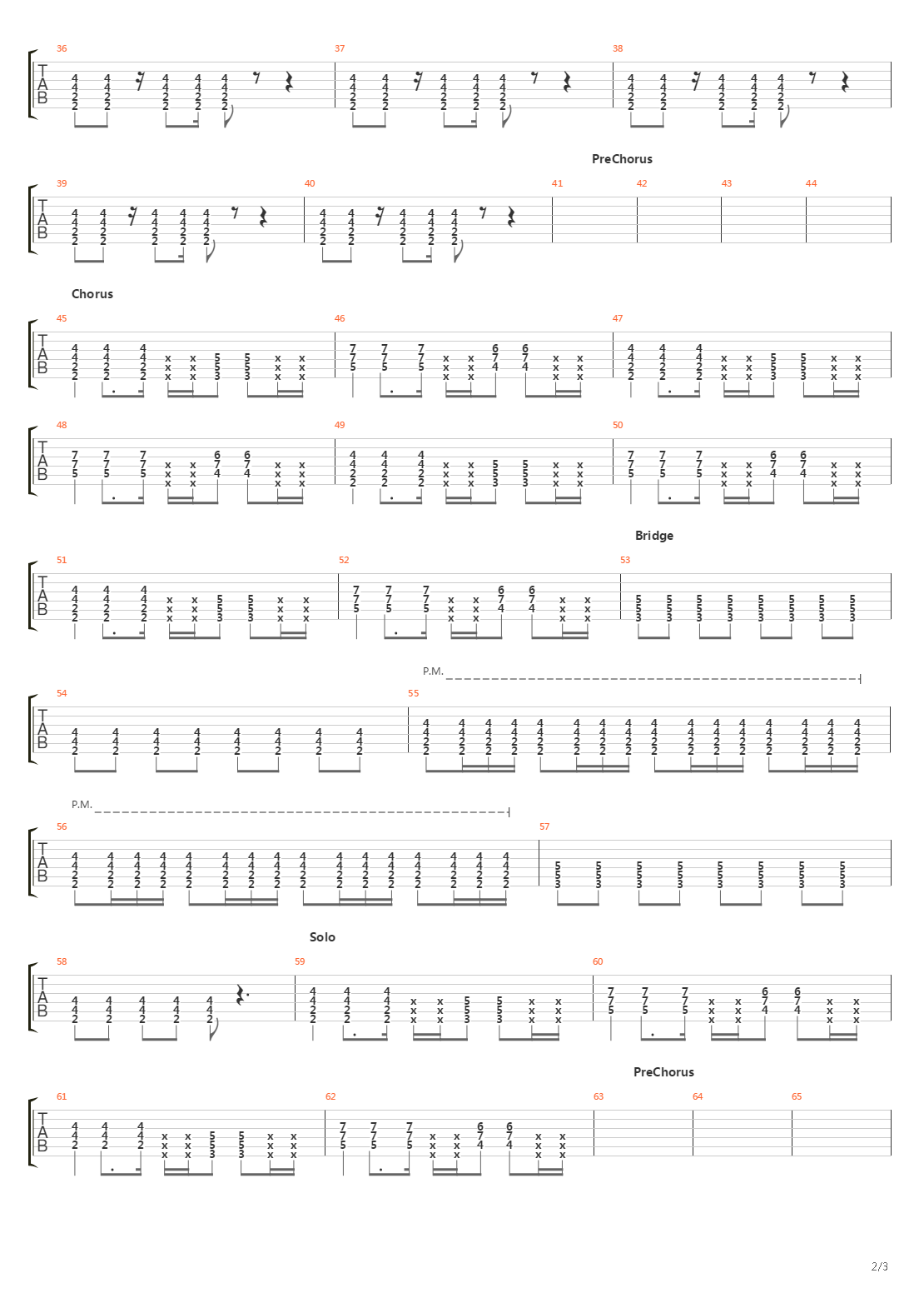 Going Under吉他谱