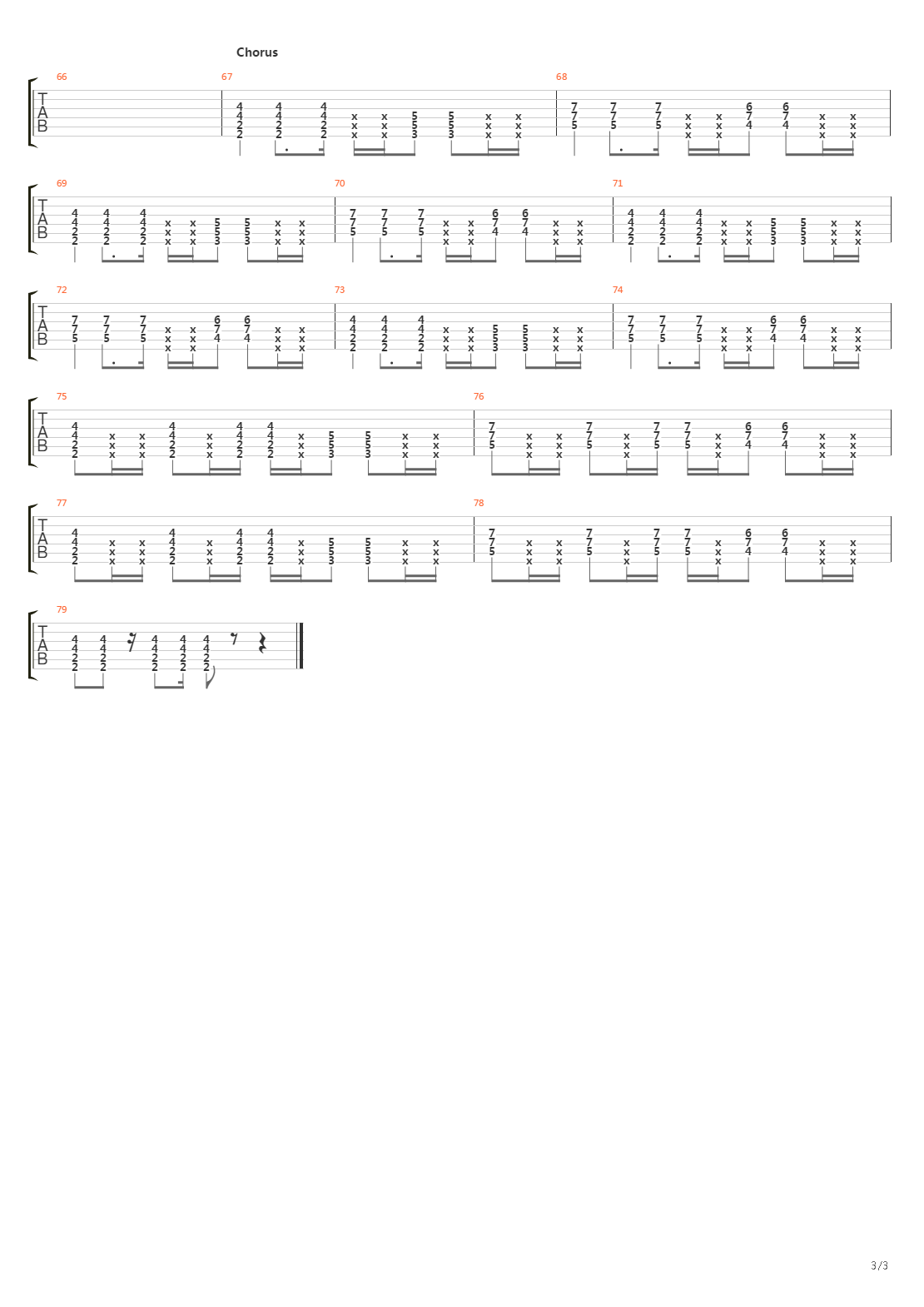 Going Under吉他谱