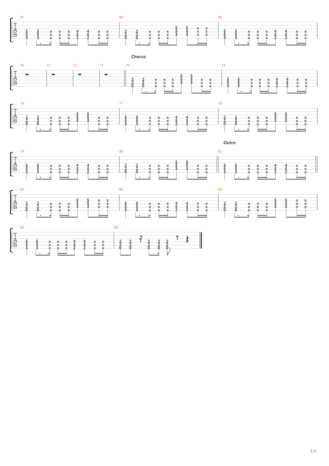 Going Under吉他谱