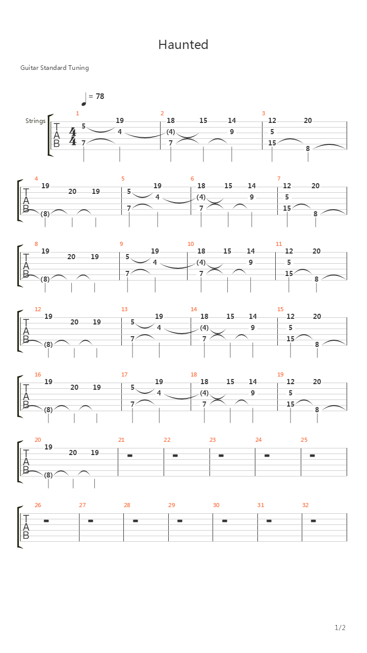Haunted吉他谱