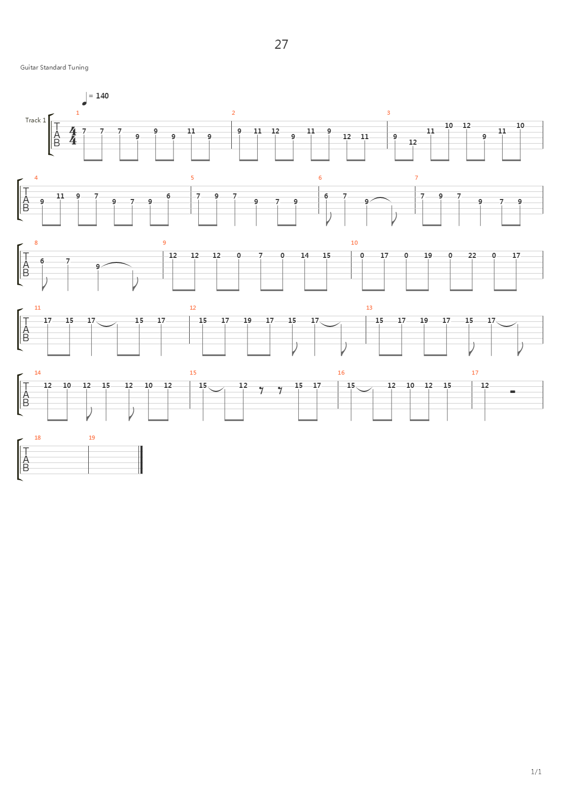 27吉他谱