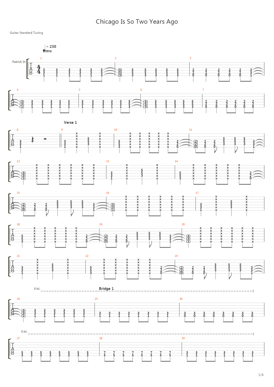 Chicago Is So Two Years Ago吉他谱