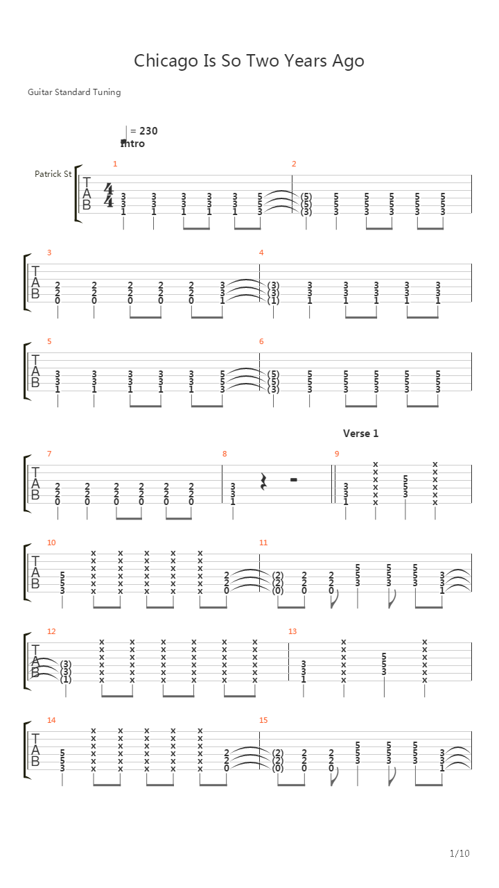 Chicago Is So Two Years Ago吉他谱