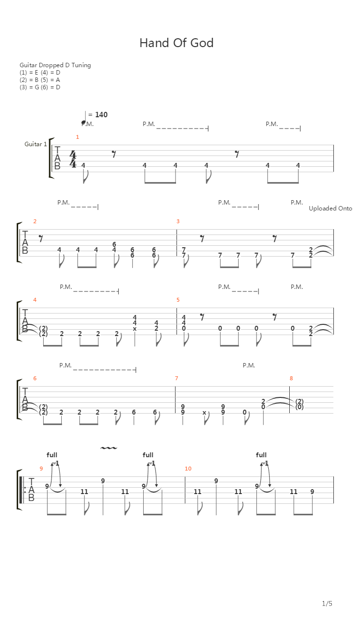 Hand Of God吉他谱