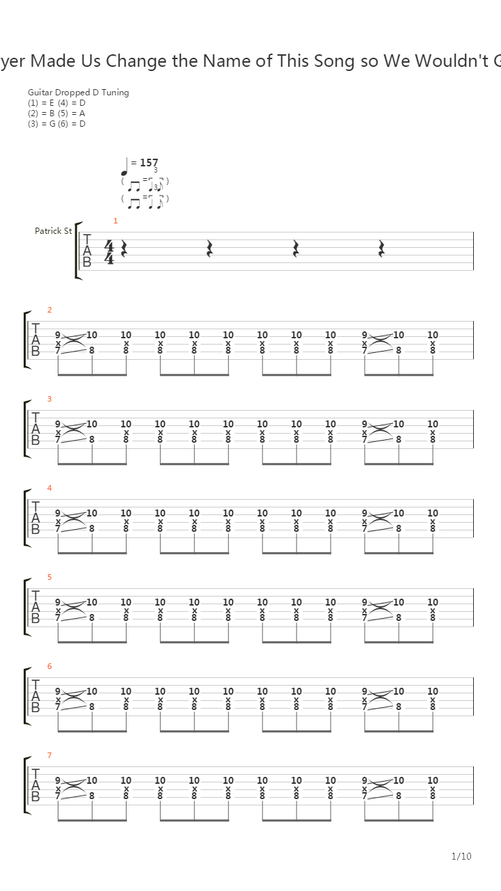 Our Lawyer Made Us Change The Name Of This Song So We Wouldnt Get Sued吉他谱