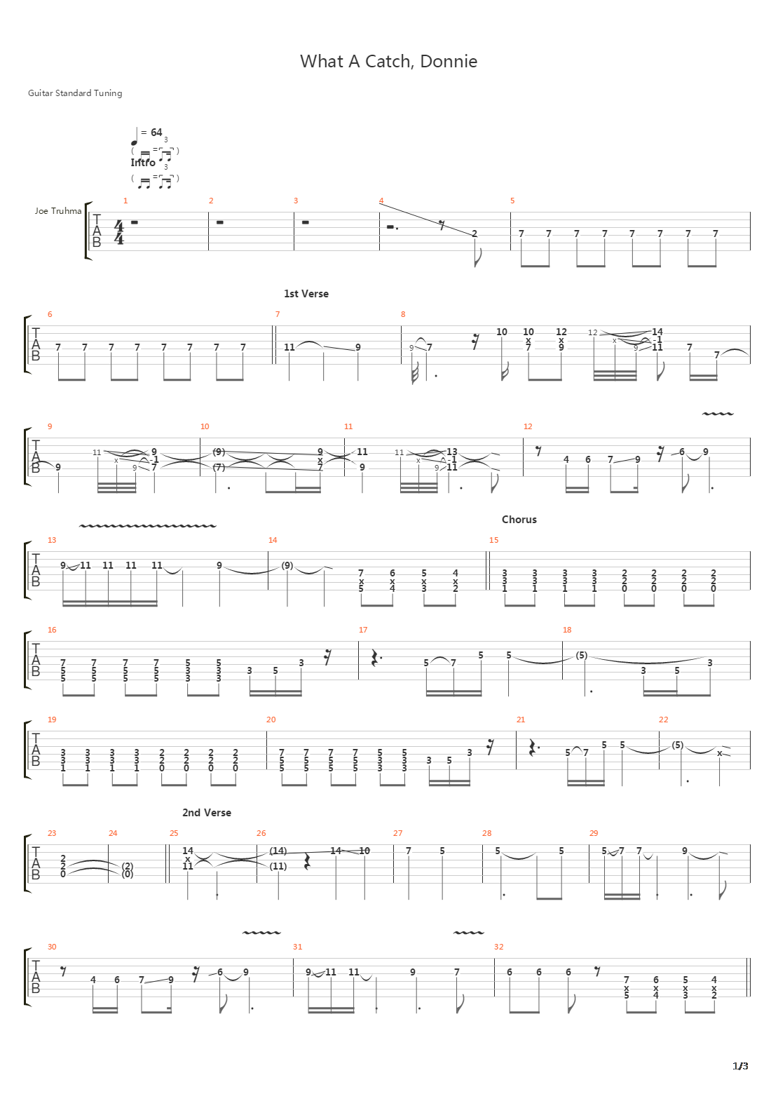 What A Catch Donnie吉他谱