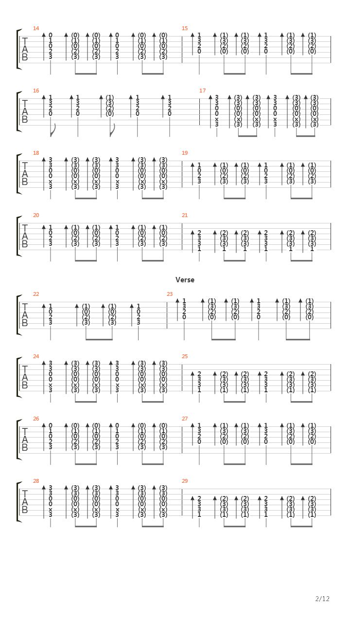 Xo吉他谱