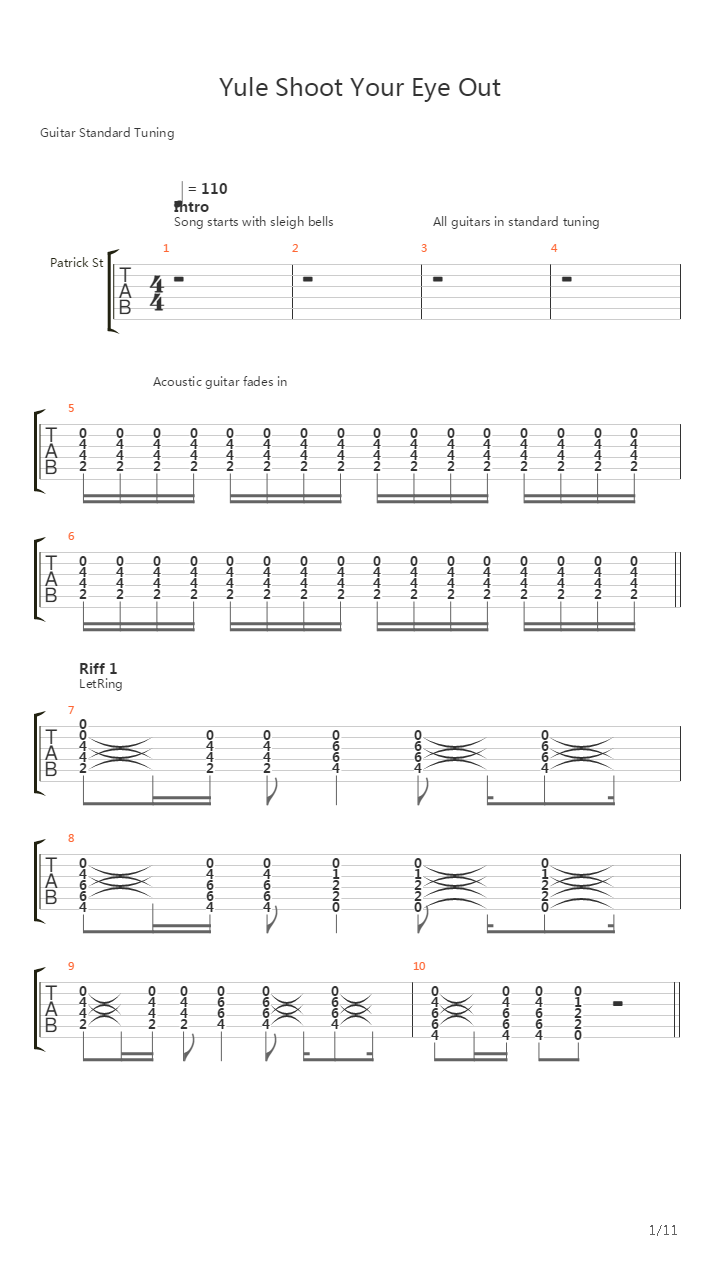 Yule Shoot Your Eye Out吉他谱