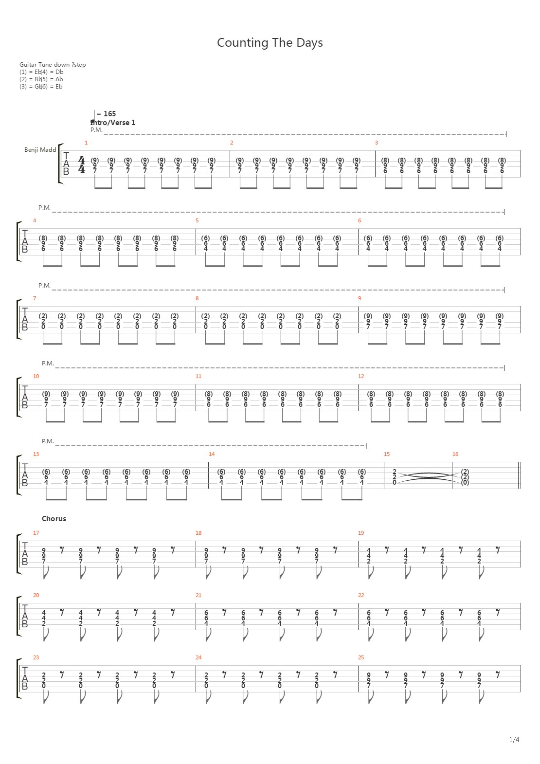 Counting The Days吉他谱