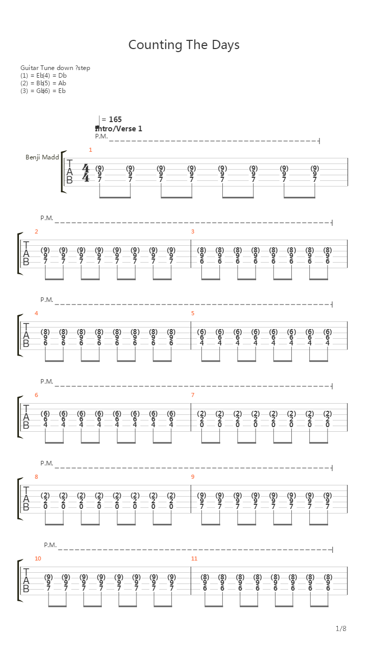 Counting The Days吉他谱