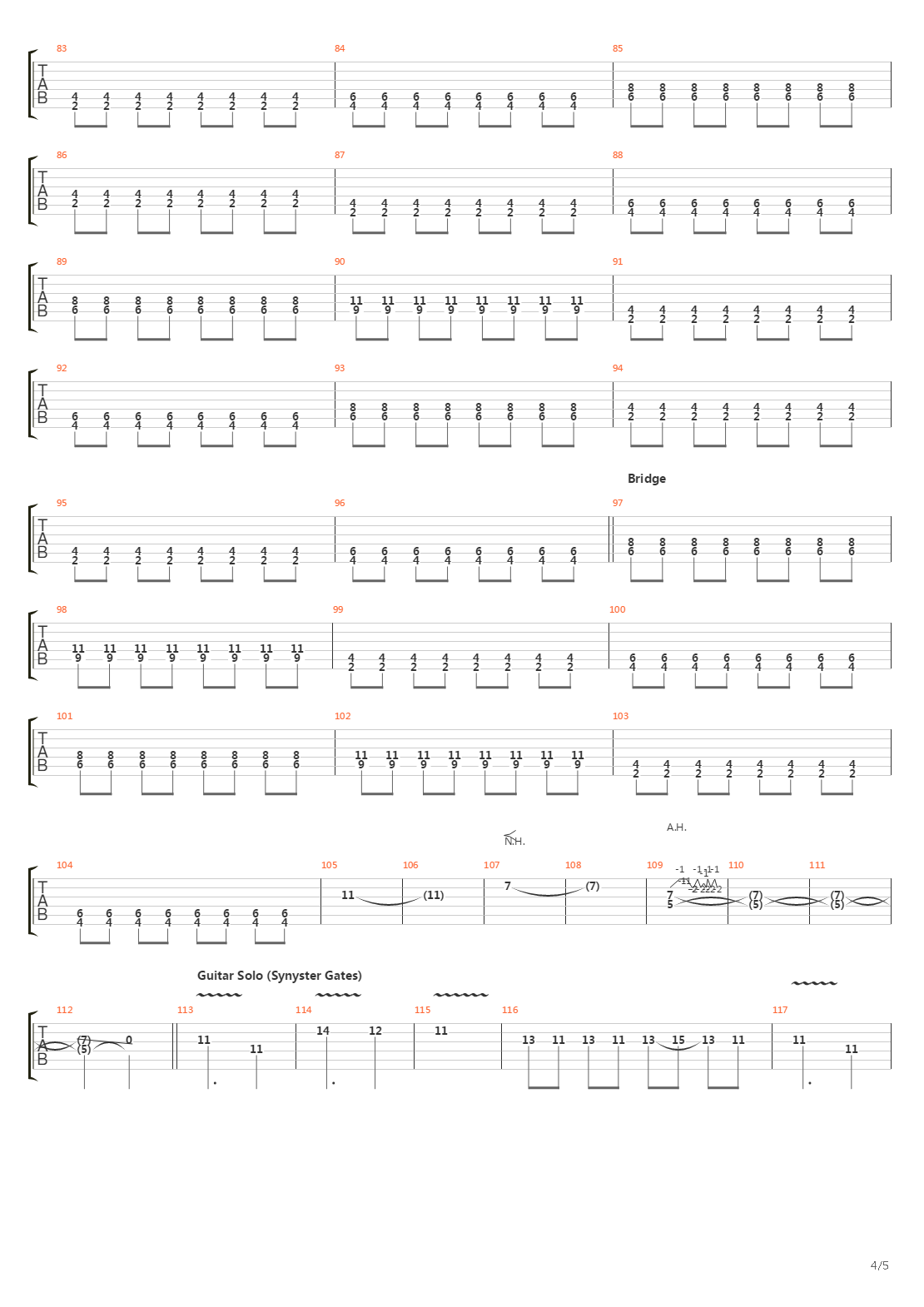 River吉他谱