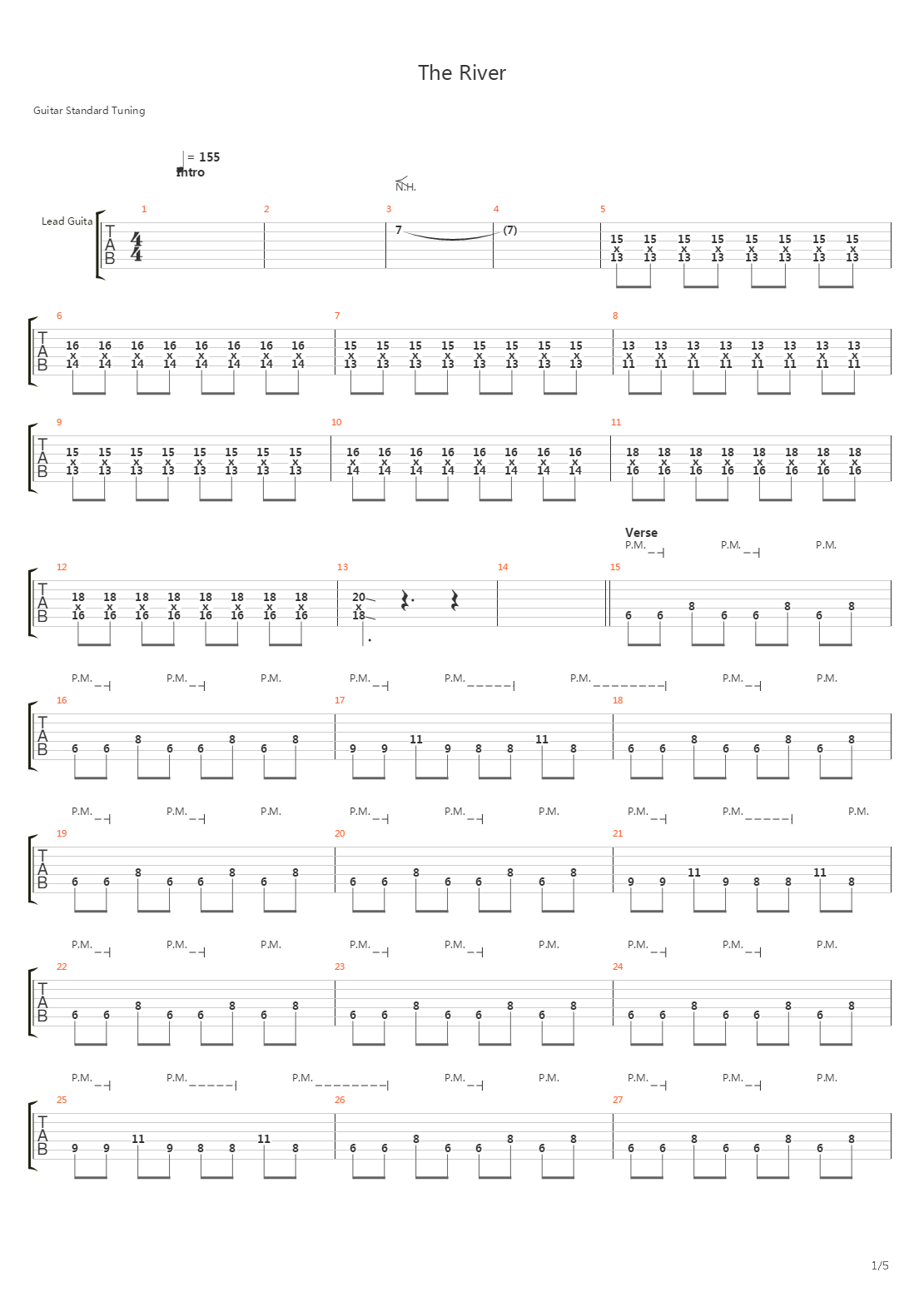 River吉他谱