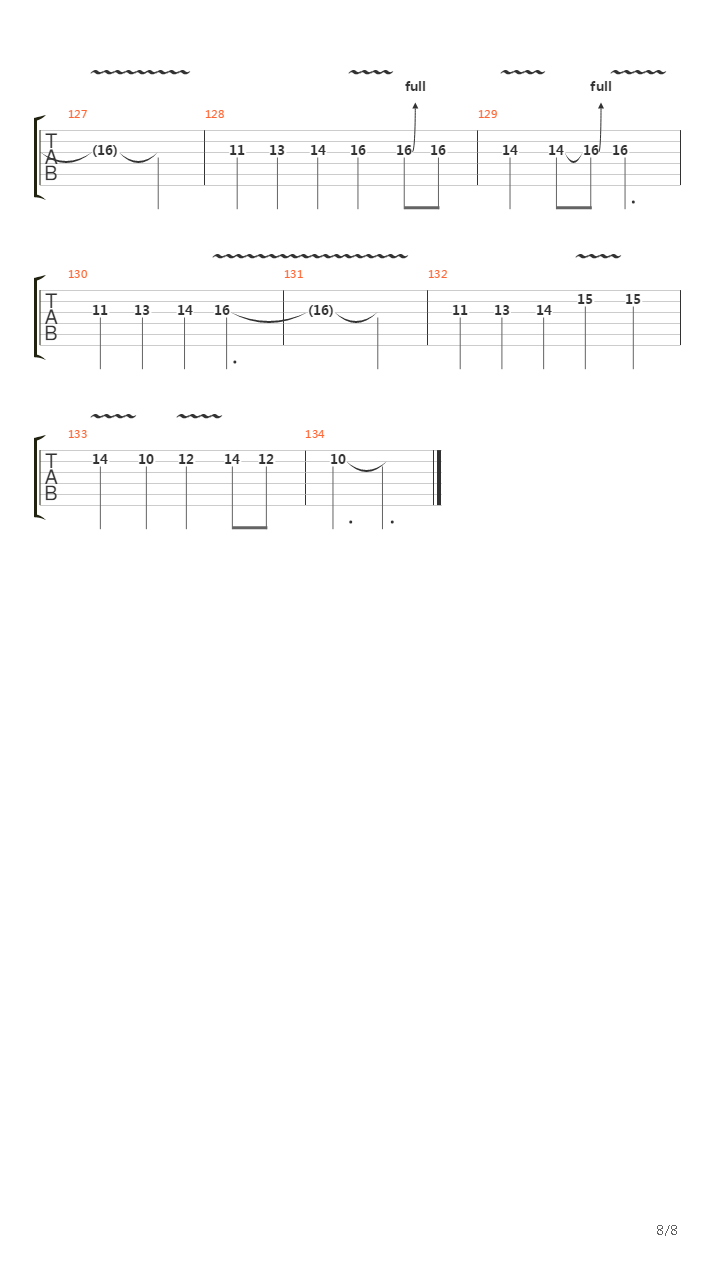 Over The Hills And Far Away吉他谱