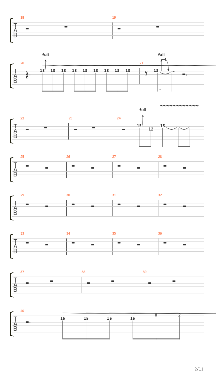 Over The Hills And Far Away吉他谱