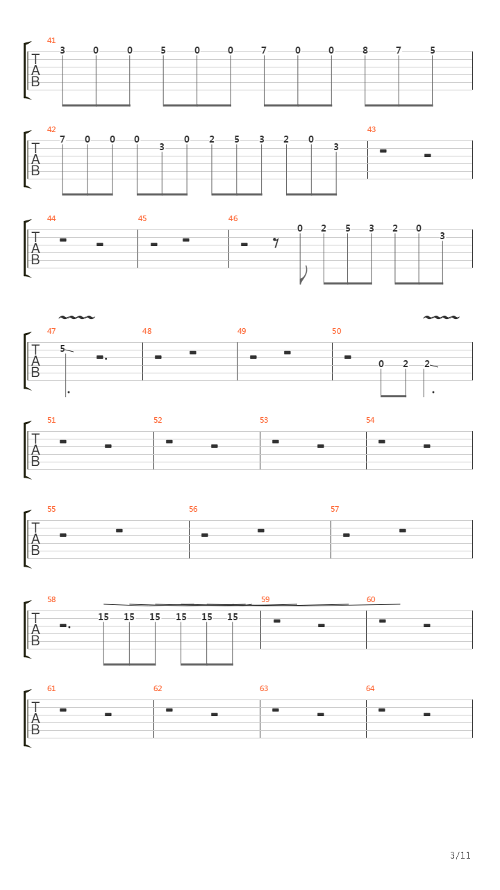 Over The Hills And Far Away吉他谱