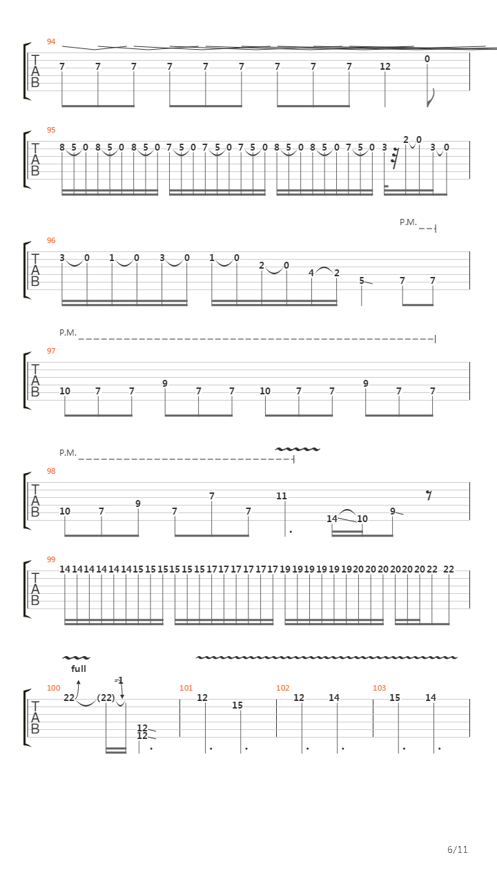 Over The Hills And Far Away吉他谱