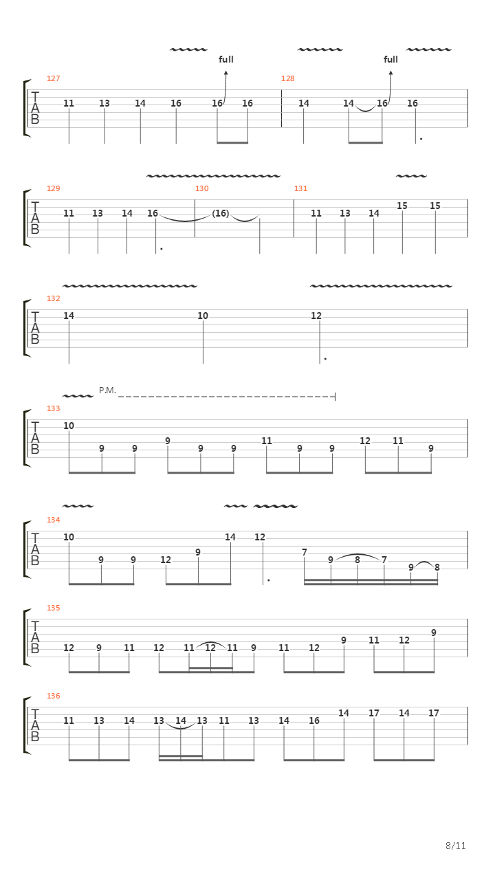 Over The Hills And Far Away吉他谱