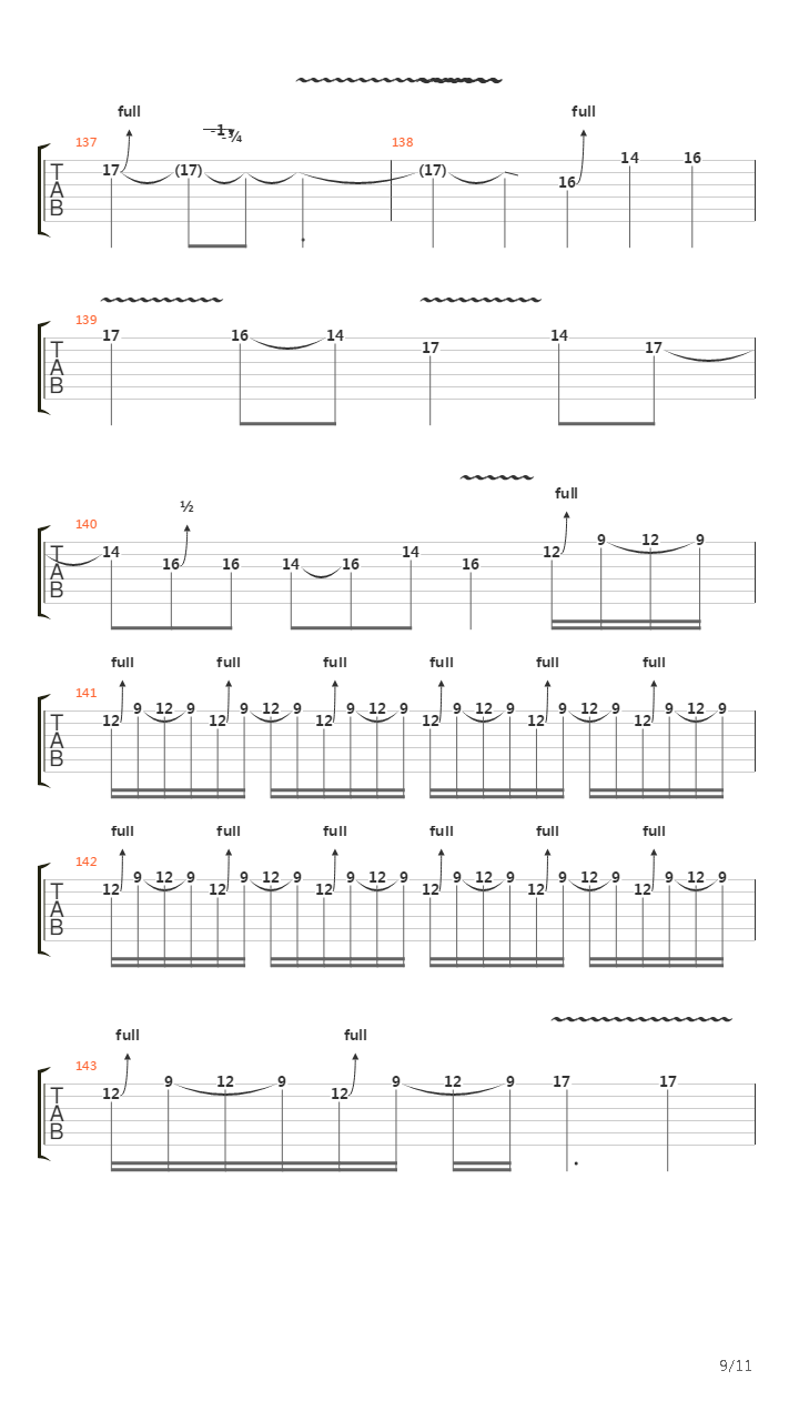 Over The Hills And Far Away吉他谱