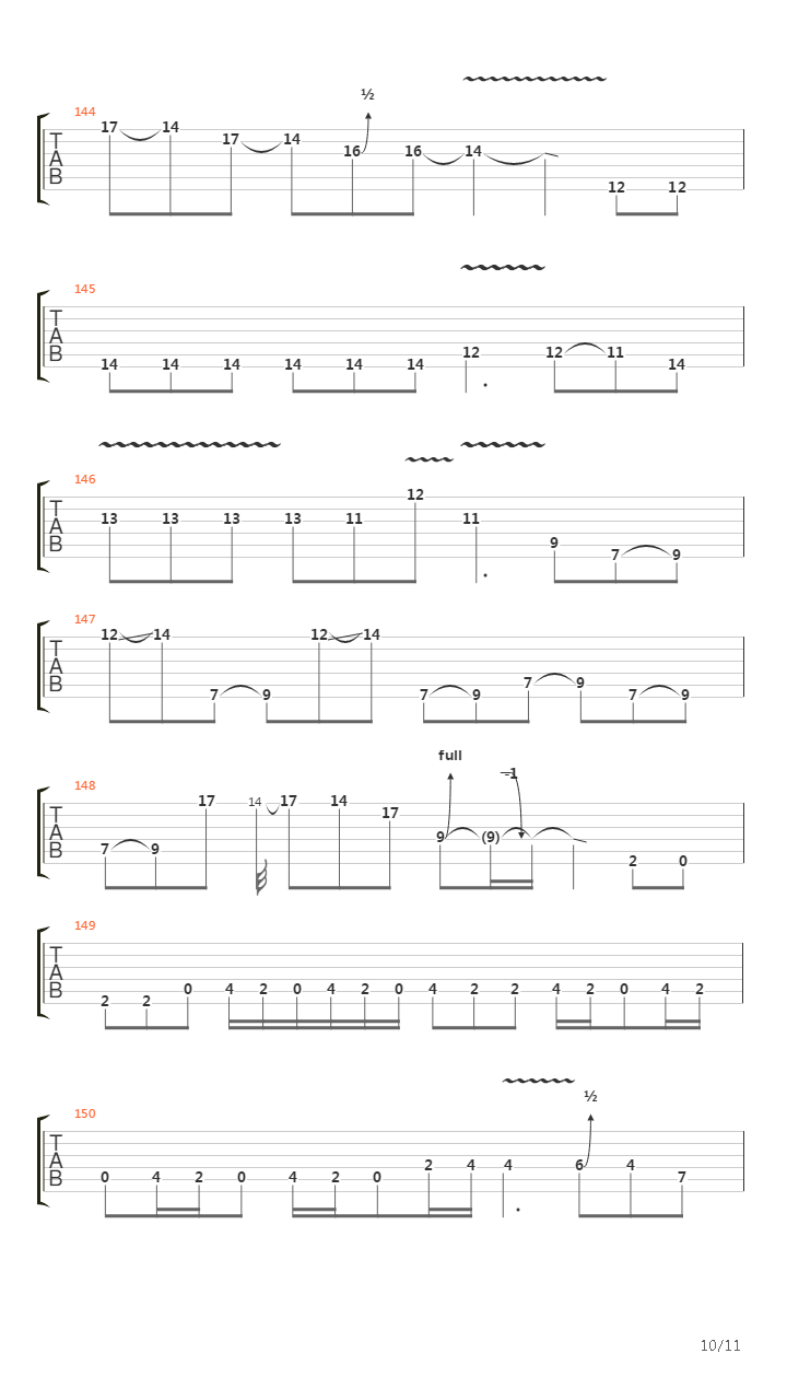 Over The Hills And Far Away吉他谱