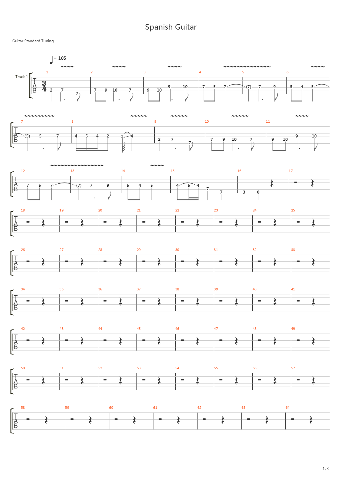 Spanish Guitar吉他谱