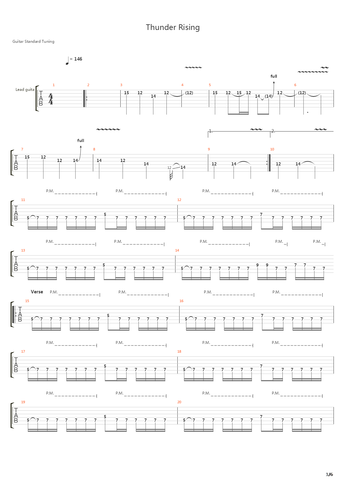 Thunder Rising吉他谱