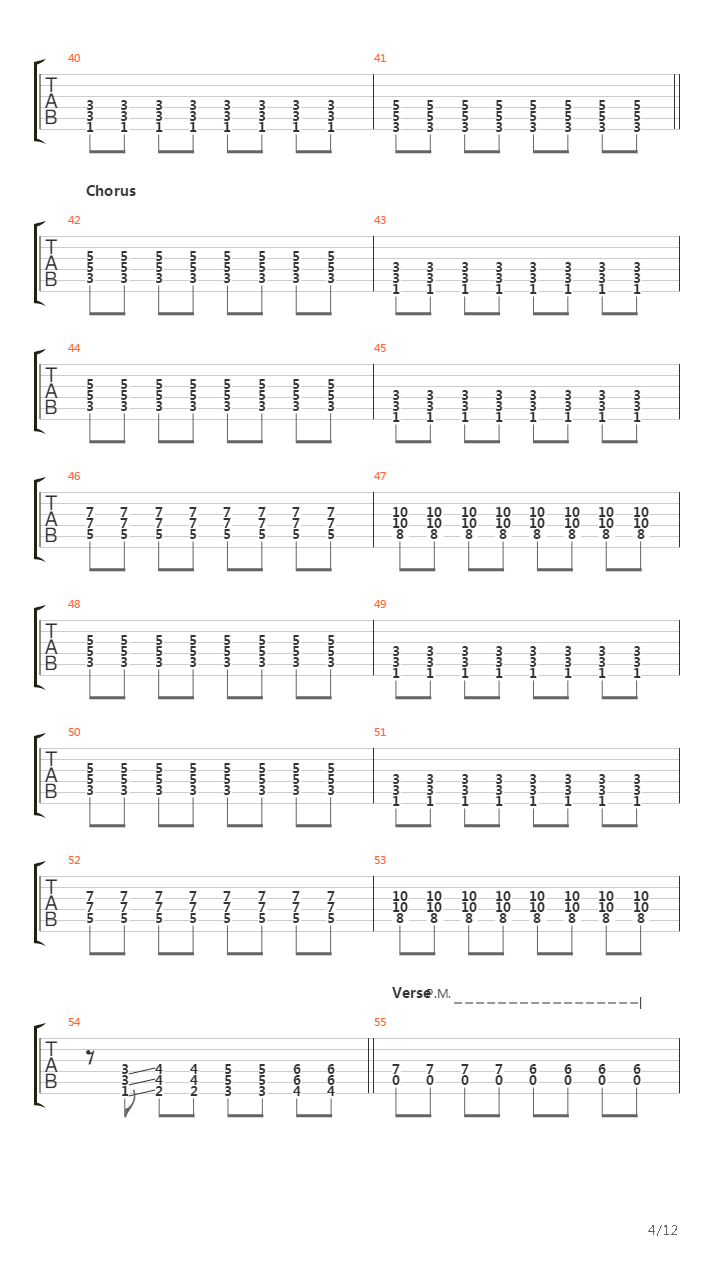 Back And Forth吉他谱