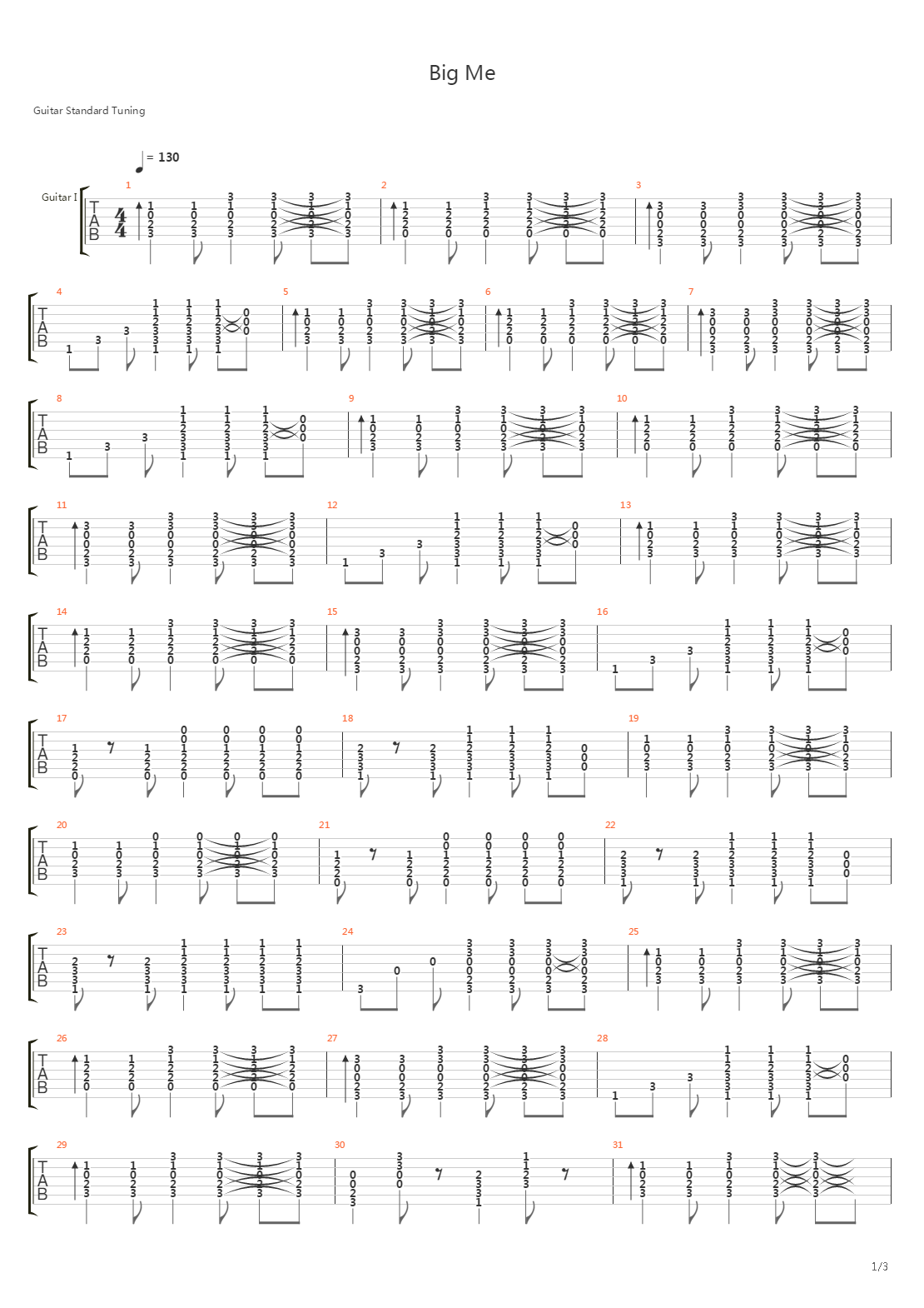 Big Me吉他谱