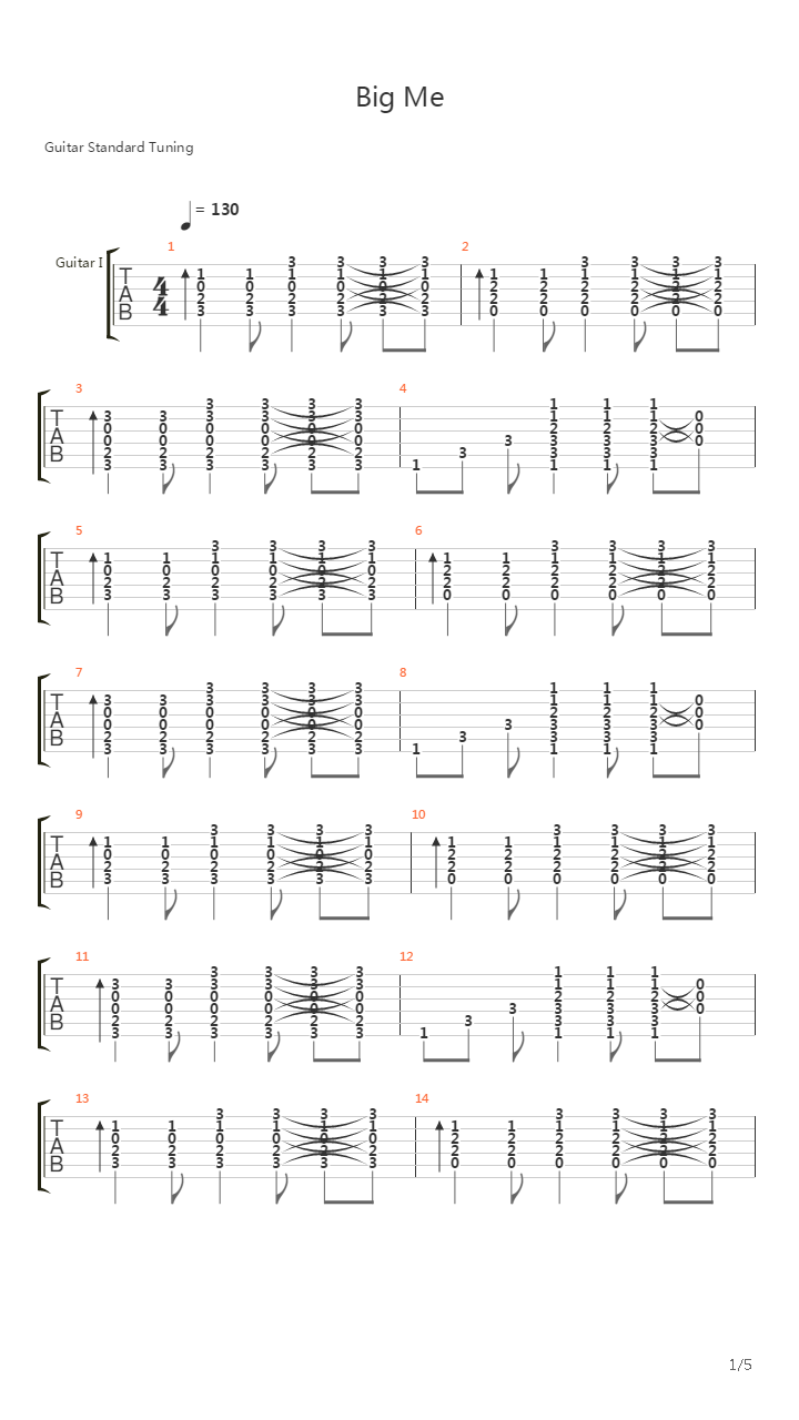 Big Me吉他谱