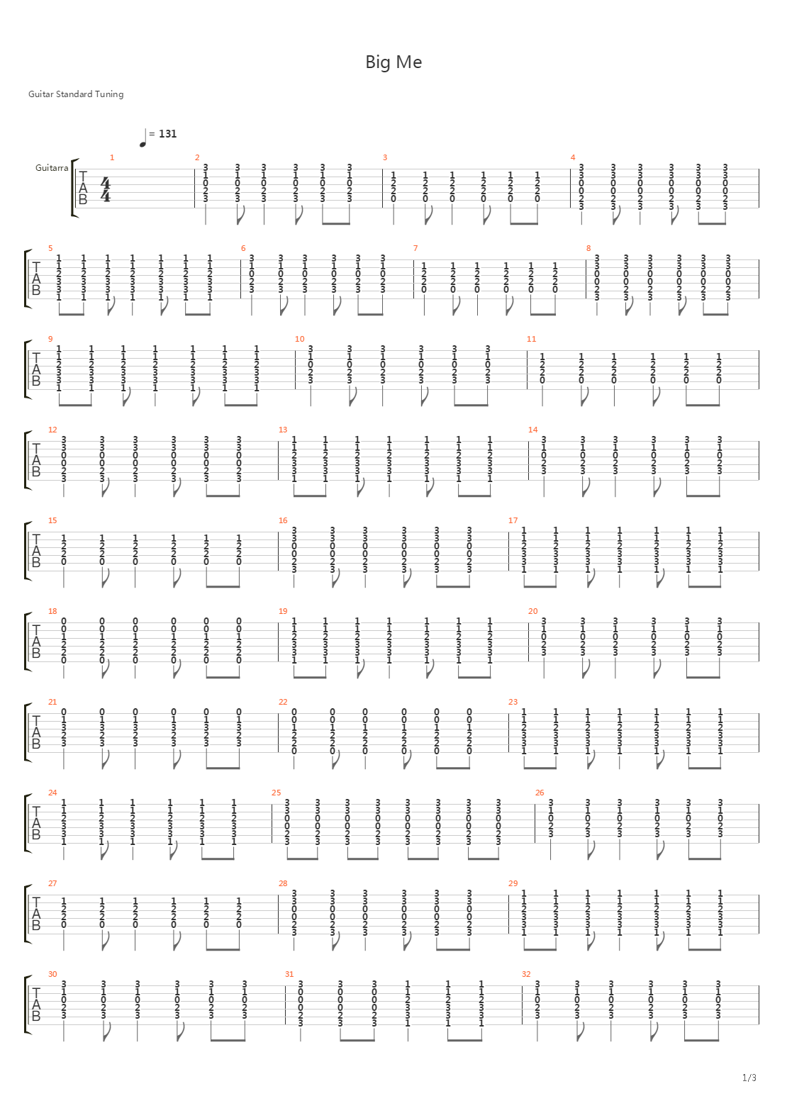 Big Me吉他谱