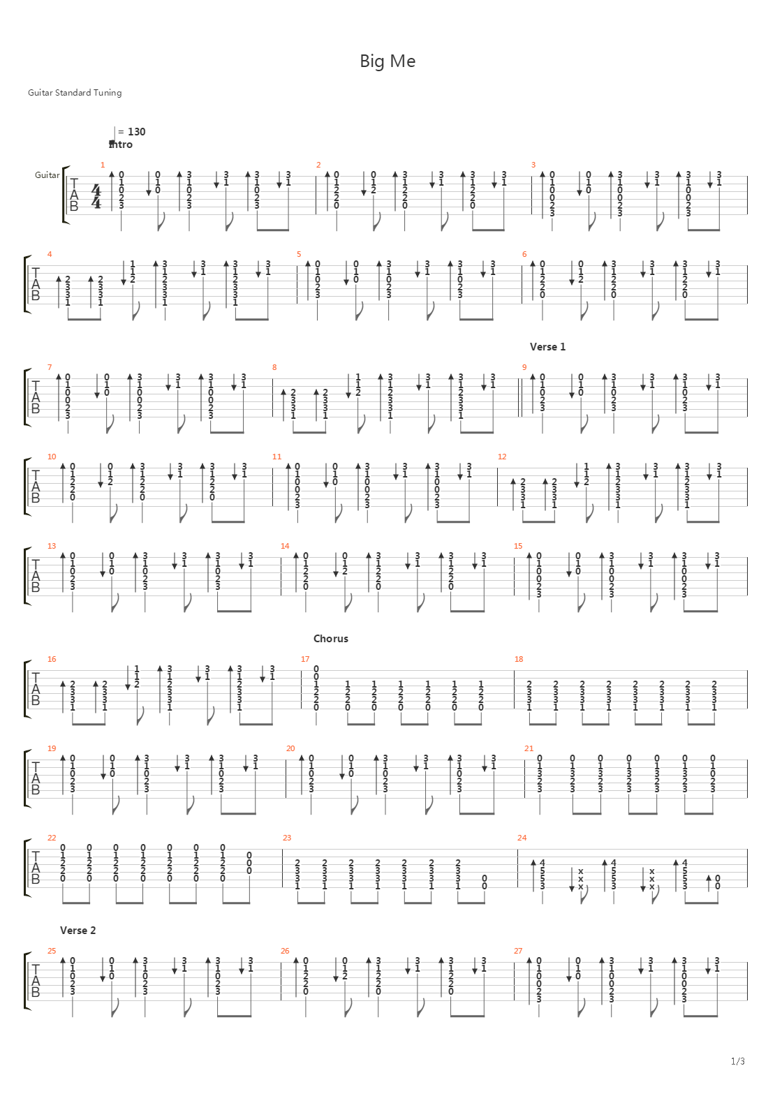 Big Me吉他谱