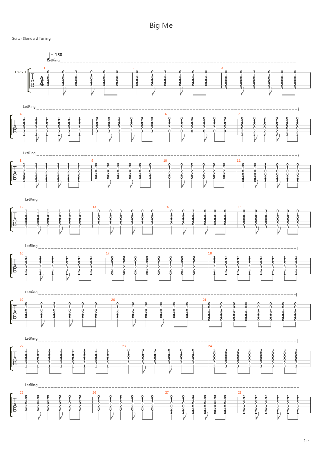 Big Me吉他谱