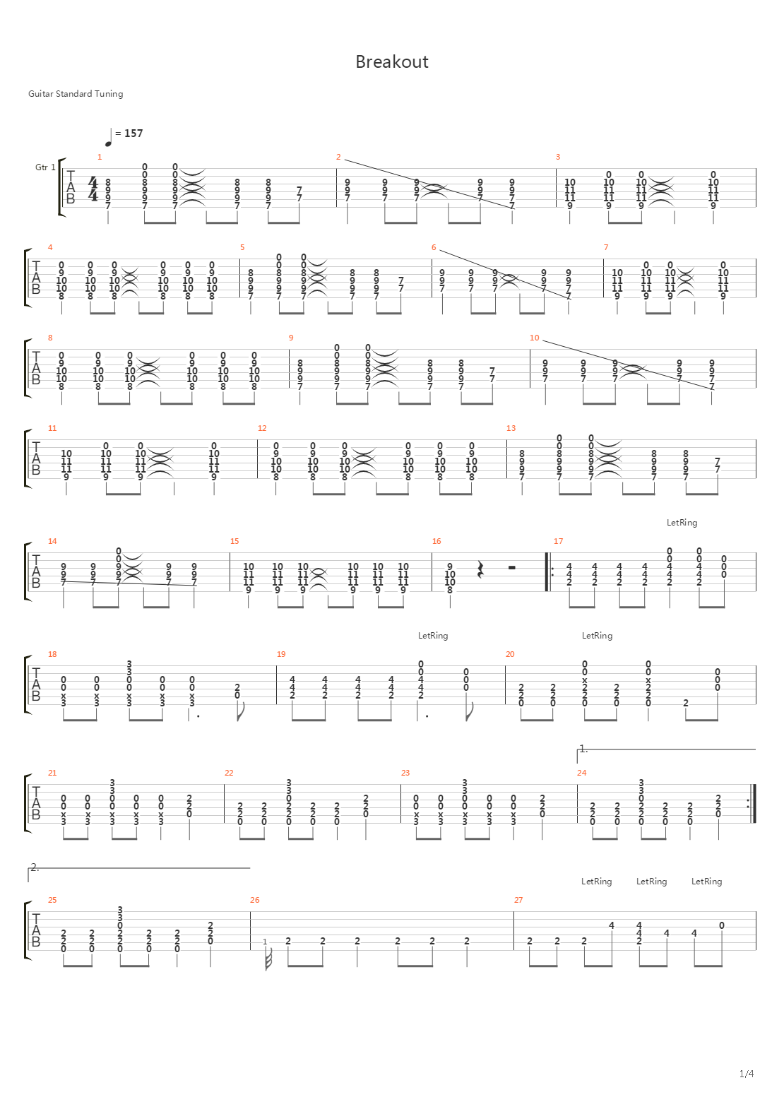 Breakout吉他谱