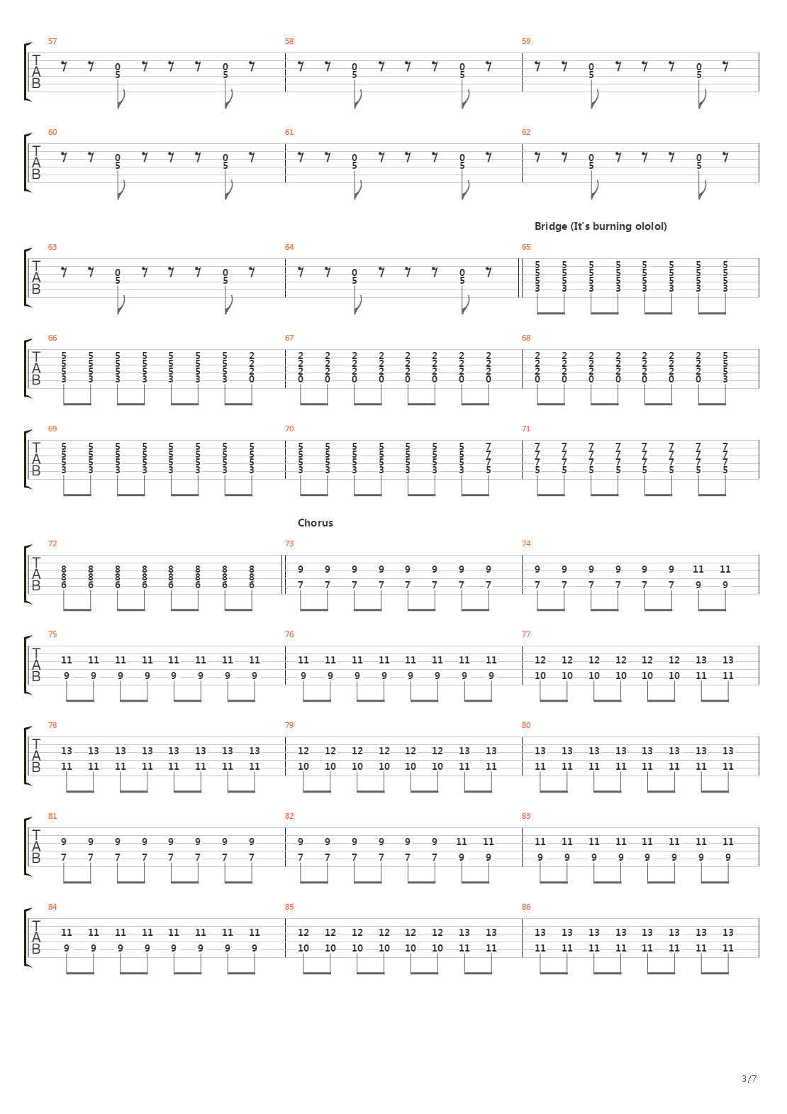 Bridge Burning吉他谱