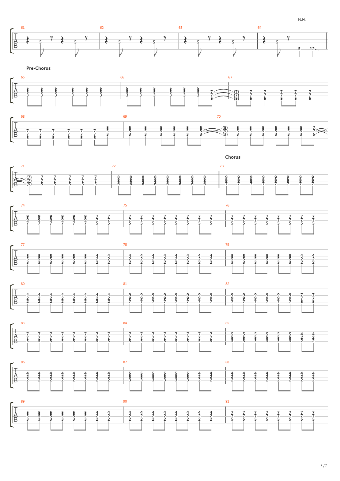 Bridge Burning吉他谱